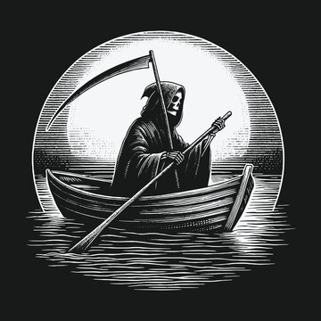 Grim Reapers Journey: A Dark Voyage on the River Styx.