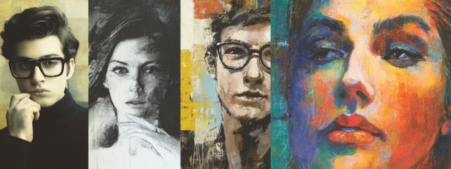Expressive Portraits at Local Art Fair Celebrating Unique Craftsmanship and Artistic Talent in Vibrant Community Showcase