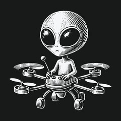Alien Pilot: Navigating Earth with Drone Technology.
