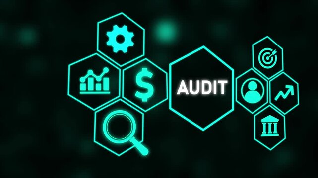 Audit business and finance concept.Business, Technology, Internet and network concept.