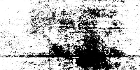Rough black and white texture vector. Distressed overlay texture. Distressed cracked concrete wall texture background. Monochrome surface old vintage vector pattern.