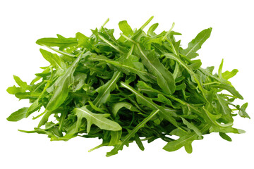 Pile of fresh arugula leaves