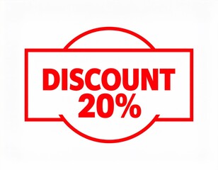 Big Red Sale Discount 20% Off - Special Offer Graphic