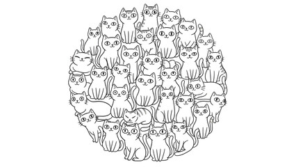 Circle of cats © SHARMIN