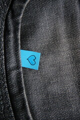 Heart. Drawing on a tag. Love valentine background