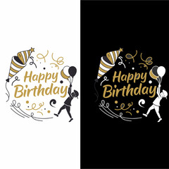 Handwritten Happy Birthday Vector Lettering