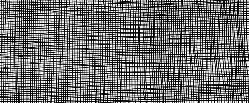 Pencil drawn crosshatch texture pattern with rough crayon strokes. Hand drawn intersecting lines creating a woven fabric look. Grunge sketchy cross hatch background for textile, wallpaper, print.