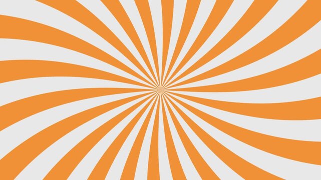 Swirling radial pattern background, rotating sunburst yellow 4K