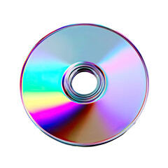 Vibrant, iridescent CD, displaying a spectrum of colors