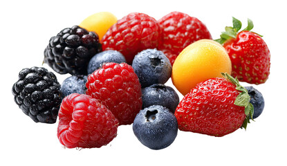 A colorful assortment of fresh berries