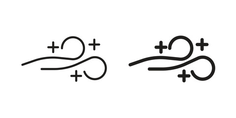 Snow blowing icons logo design, Pictogram Icons