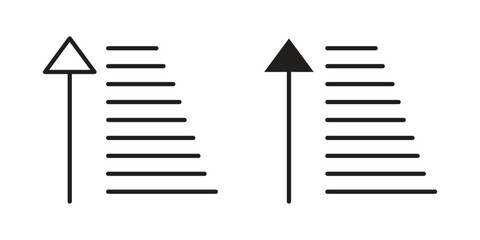 Sort amount up icons logo design, Pictogram Icons