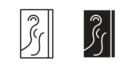 Wood board icons logo design, Pictogram Icons