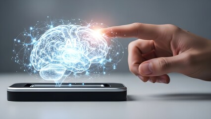 Human Interaction with Artificial Intelligence Brain