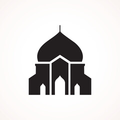 Minimalist Mosque Dome Silhouette Architectural Icon