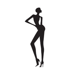 Graceful Ballerina in Pirouette  Silhouette Vector © Khilal