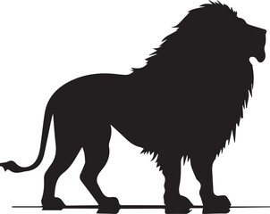 Lion black icon on white background