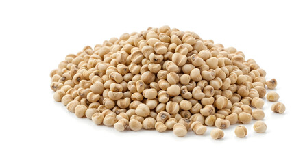 Fototapeta premium Pile of chickpeas on white background