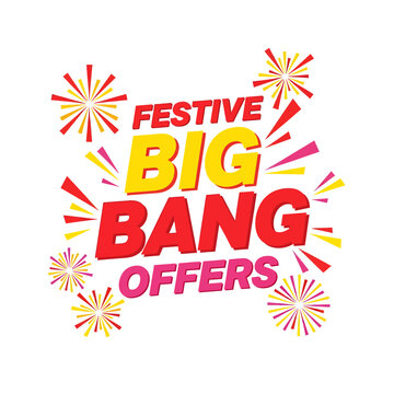 Festive Big Bang Offers Text Design.