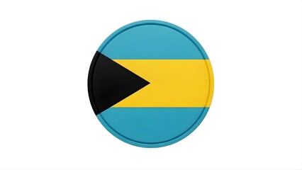 Fototapeta premium The flag of the Bahamas on a transparent background