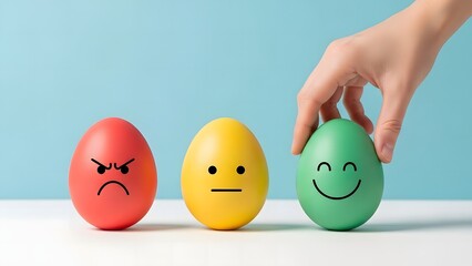 Emotional eggs a representation of different moods and emotions