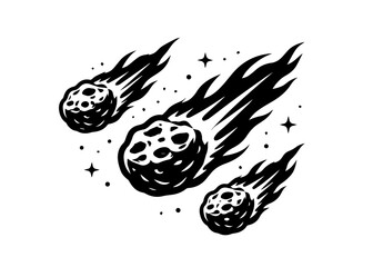 meteorites vector icon on a white background Vector black icon © Roman