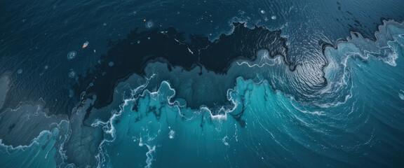 Ocean waves crashing aerial view dynamic seascape turbulent waters nature photography