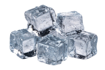 Obraz premium Close-up of several clear ice cubes (2)