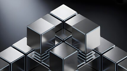High tech interlocking steel cubes &ndash; Great for engineering concepts.