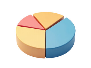 Obraz premium A colorful pie chart divided into four sections