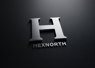 Fototapeta premium Brushed Steel Serif H Logo for Architecture and Construction