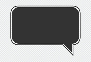 Fototapeta premium Blank speech bubble icon on transparent background for user interface design