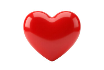 Obraz premium A vibrant glossy red heart symbolizing love and passion isolated on a dark background isolated on transparent background