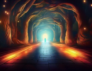 tunnel of light an ethereal tunnel leads the viewer s gaze toward a radiant source of light invoking feelings of mystery and wonder