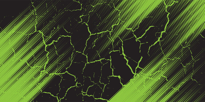 light green black brush wrap car sticker pattern abstract banner sporty lines black light green color combination grunge brush pattern racing motorsport design, vector