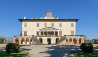 Villa Medicea di Poggio a Caiano, a Renaissance villa designed by Giuliano da Sangallo in the Tuscan countryside, Italy.