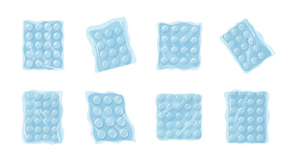 Blue Bubble Wrap Packaging Sheets with Air Bubbles