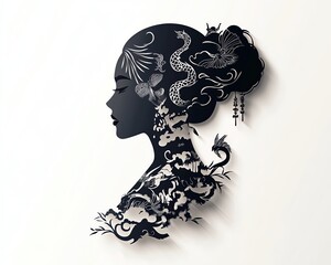 Intricate silhouette celebrating cultural identity.