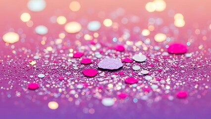 Radiant sparkles in a dreamy pink galaxy