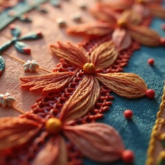 Soft Fabric Weave with Intricate Threads Textures and Patterns Close-up Study