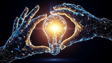 Digital Hands Illuminate Bright New Ideas