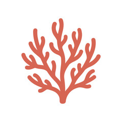 Obraz premium Stylized coral illustration showcasing intricate branch-like structures on a plain background