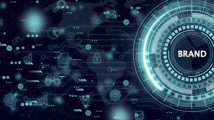 Brand strategy strengthens digital business growth. Technology innovation elevates global success. Digital brand building strategy icons representing growth success and global reach on transparent. - Powered by Adobe