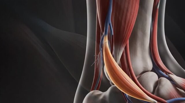 Anatomy of Tibialis Quintus Muscle with Anterior Camera Travel