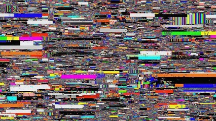 Abstract digital glitch art with vibrant colors.