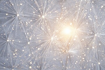 Minimal neural network illustration with glowing nodes and copy space