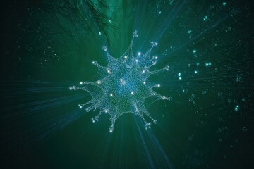 Neural network visualization with digital synapse connections and light signals