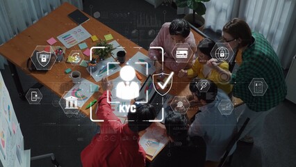 A diverse team engages in a collaborative planning session focused on enhancing customer understanding through innovative strategies and data analysis tools. Raster