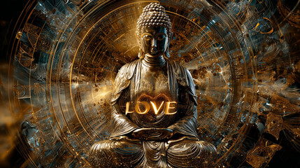 Golden Buddha &ndash; Radiance of Love and Compassion