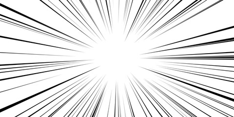 Comic line cartoon and effect speed manga with radial graphic action. Motion acting superhero and emphasis art horizontal with shock bold power. Circle comic book and grunge effect design.